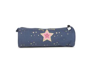 Trousse ronde Star Blue - 1 compartiment - bleu - Pol Fox