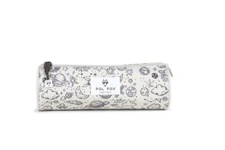 Trousse ronde Rocket - 1 compartiment - gris - Pol Fox
