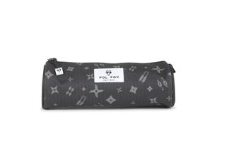 Trousse ronde Ninja - 1 compartiment - gris - Pol Fox