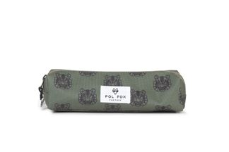 Trousse ronde Tiger - 1 compartiment - vert - Pol Fox