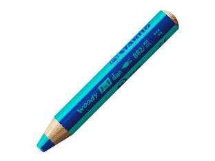 STABILO woody 3 in 1 duo - Crayon de couleur - bleu outremer/turquoise