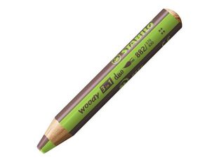 STABILO woody 3 in 1 duo - Crayon de couleur - vert clair/marron