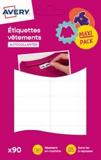 90 étiquettes vêtements autocollantes