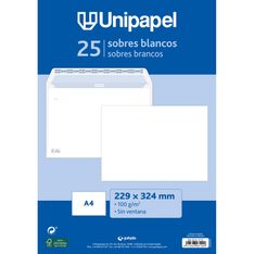 PAQUETE 25 SOBRE BCO 229X324 100G T.SIL S.REC ( 20191270 )