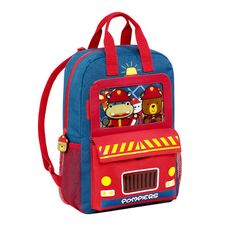 Sac à dos maternelle Mini Pompier - 1 compartiment - bleu - Viquel