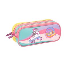 Trousse  Roller Disco - 2 compartiments - bleu - Viquel