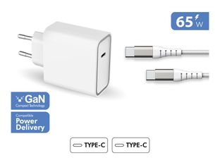 Force Power Lite - Chargeur secteur + câble USB-C - blanc