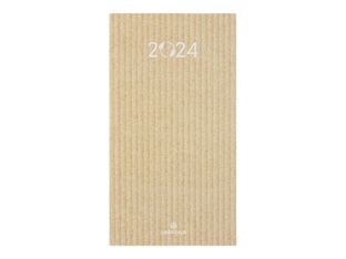 Oberthur - Agenda de poche 1 semaine sur 2 pages - 9,5 x 17,5 mm - kraft naturel - carton recyclé