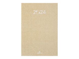 Oberthur - Agenda 1 semaine sur 2 pages - 17 x 24,5 mm - kraft naturel - carton recyclé