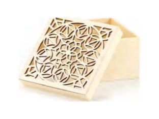 Graine Creative - Boîte décorative mandala - fleur - 105 x 60 x 105 mm - bois