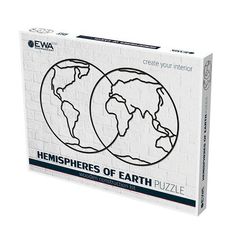 Puzzle murale en bois - Hémisphère - 110x680x7 mm 