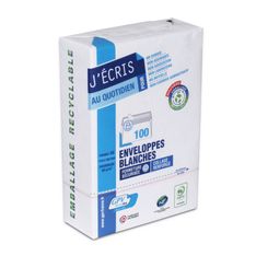 GPV - 100 Enveloppes C6 114 x 162 mm - 80 gr - sans fenêtre - blanc - bande adhésive