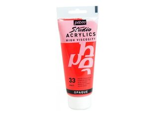 Pebeo Studio Acrylics High Viscosity 33 - Peinture acrylique - teinte rouge cadmium - 100 ml