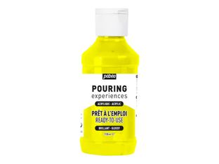 Pebeo Pouring Experiences - Peinture acrylique - jaune primaire - 118 ml