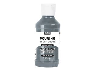 Pebeo Pouring Experiences - Peinture acrylique - gris foncé - 118 ml