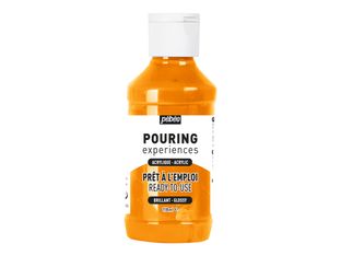 Pebeo Pouring Experiences - Peinture acrylique - orange fluo - 118 ml