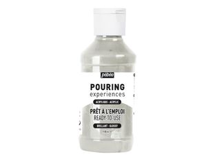 Pebeo Pouring Experiences - Peinture acrylique - argent métallisé - 118 ml