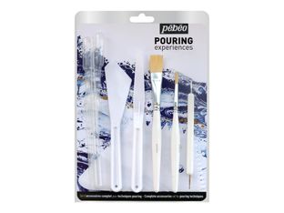 Pebeo Pouring Experiences - Set d'outils pour verser la peinture - 11 parties