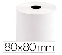 Papel termico rollo 80x80 paquete 8 unidades sin BPA -  fabrisa