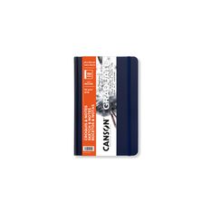 Canson Graduate - Carnet de croquis/notes - 140 x 216 mm - portrait - 184 pages - papier blanc - couverture rigide - bleu foncé