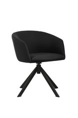 Fauteuil ARCO - Tissu non feu - pieds pyramidal - gris poivre