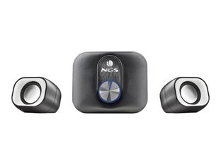 NGS Comet 2.1 - Sistema de altavoces - para PC - canal 2.1 - 11 vatios (Total) - negro, plata