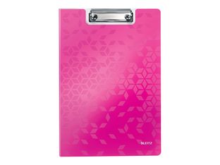 Leitz WOW - Porte blocs avec fermeture - A4 - capacité 75 feuilles - rose métallique