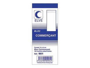 ELVE - Petit bloc papier blanc - 60 x 140 mm - 100 feuillets non numérotés