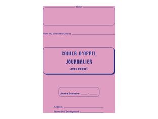 ELVE - Registre d'appel sans entaillage - A4 - 24 pages