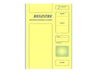 ELVE - Registre des élèves inscrits à l'école - A4 - 24 pages