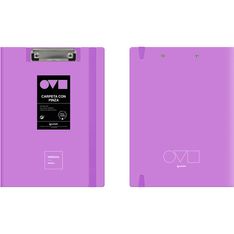 CARPETA CON PINZA SUPERIOR A4 UNEQUAL MINIMAL LAVANDA