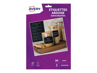 Avery - 3 étiquettes autocollantes - pour A4 - vintage