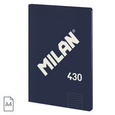 MILAN LIBRETA ENCOLADA PAPEL PAUTADO 48 HOJAS A4 SERIE 1918 AZUL