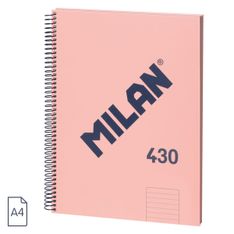 MILAN NOTEBOOK 1 COLOR PAPEL PAUTADO 80 HOJAS A4 SERIE 1918 ROSA