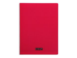 Calligraphe 8000 - Cahier polypro A4 (21x29,7cm) - 192 pages - grands carreaux (Seyes) - rouge