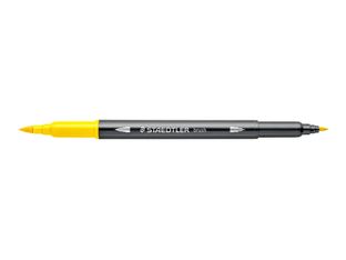 STAEDTLER 3001 - Stylo à pointe en fibre double pointe - jaune - 1-6 mm / 0.5-0.8 mm fin