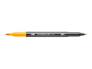 STAEDTLER 3001 - Stylo à pointe en fibre double pointe - jaune soleil - 1-6 mm / 0.5-0.8 mm fin