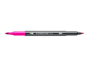 STAEDTLER 3001 - Stylo à pointe en fibre double pointe - magenta - 1-6 mm / 0.5-0.8 mm fin