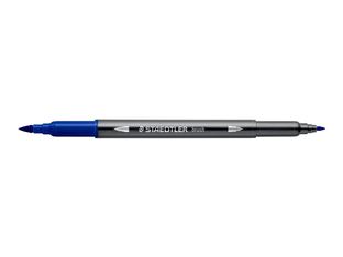 STAEDTLER 3001 - Stylo à pointe en fibre double pointe - bleu - 1-6 mm / 0.5-0.8 mm fin
