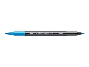 STAEDTLER 3001 - Stylo à pointe en fibre double pointe - aqua - 1-6 mm / 0.5-0.8 mm fin
