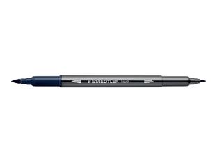 STAEDTLER 3001 - Stylo à pointe en fibre double pointe - bleu indigo - 1-6 mm / 0.5-0.8 mm fin