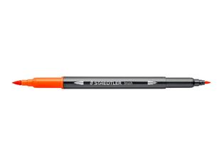 STAEDTLER 3001 - Stylo à pointe en fibre double pointe - orange - 1-6 mm / 0.5-0.8 mm fin