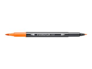 STAEDTLER 3001 - Stylo à pointe en fibre double pointe - orange clair - 1-6 mm / 0.5-0.8 mm fin