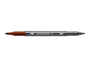 STAEDTLER 3001 - Stylo à pointe en fibre double pointe - brun - 1-6 mm / 0.5-0.8 mm fin
