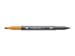 STAEDTLER 3001 - Stylo à pointe en fibre double pointe - terre d'ombre - 1-6 mm / 0.5-0.8 mm fin