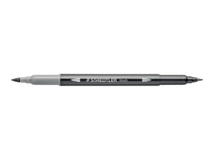 STAEDTLER 3001 - Stylo à pointe en fibre double pointe - gris clair - 1-6 mm / 0.5-0.8 mm fin