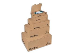 Logistipack XS - 15 boîtes d'expéditions - 24.5 cm x 14.5 cm x 3.3 cm - brun 