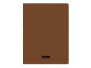 Calligraphe 8000 - Cahier polypro 24 x 32 cm - 96 pages - grands carreaux (Seyès) - marron