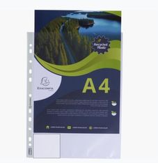 Exacompta Forever Opak - pochette perforée - pour A4 - crystal translucide (pack de 100)