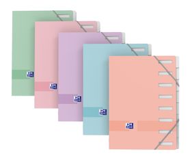 Oxford Color Life Pastel - Trieur 8 positions - Couverture en carte 300g/m², pelliculée - A4 - Disponible en différentes couleurs